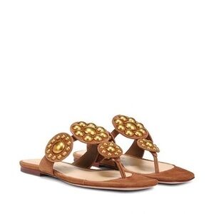 Veronica Beard Minari Beaded Circle Thong Sandals Size 5 NWOB